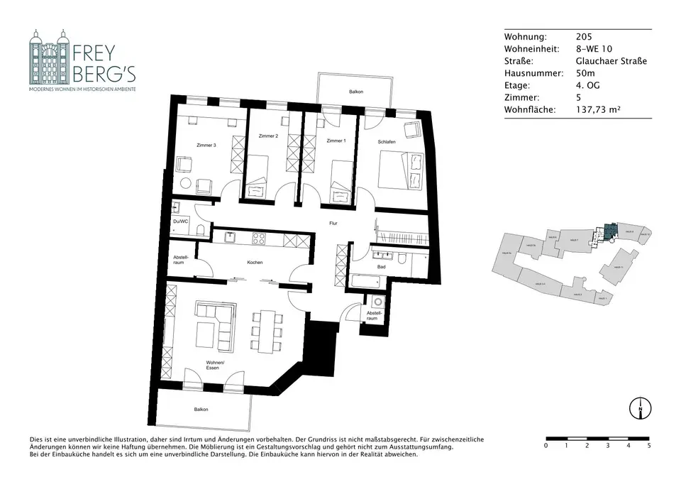 5 Zimmer Wohnung mit 138 m² in Halle (Saale) – Bild 9