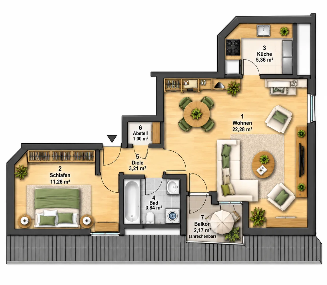 2 Zimmer Wohnung mit 46 m² in Leipzig – Bild 9