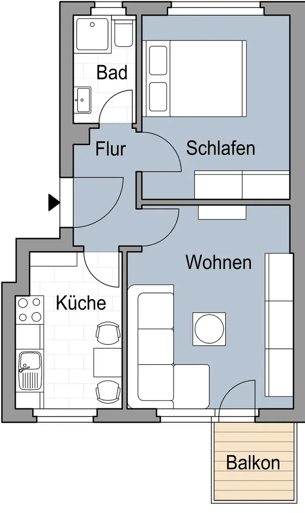 2 Zimmer Wohnung mit 41 m² in Berlin – Bild 2