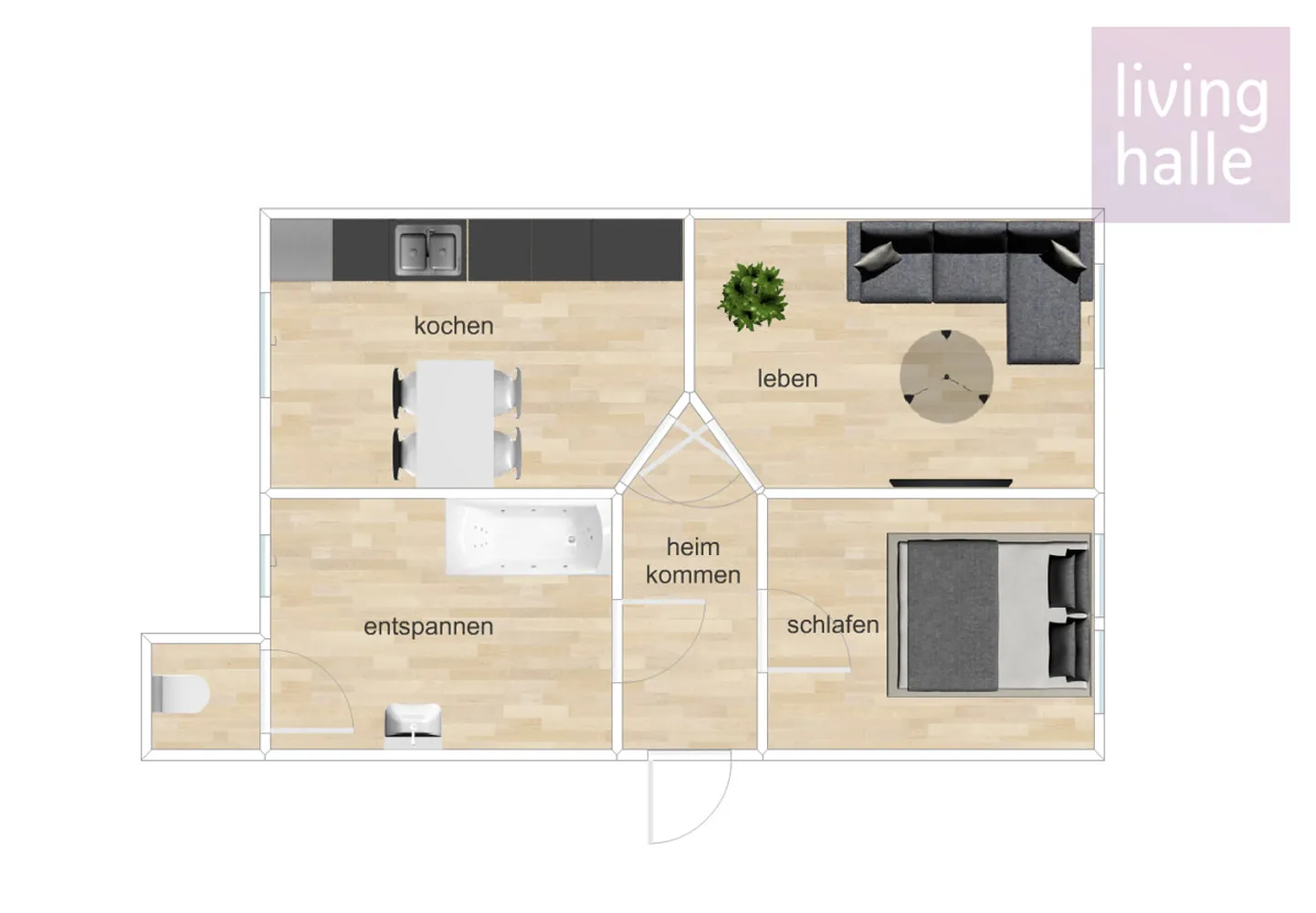 2 Zimmer Wohnung mit 60 m² in Halle (Saale) – Bild 11