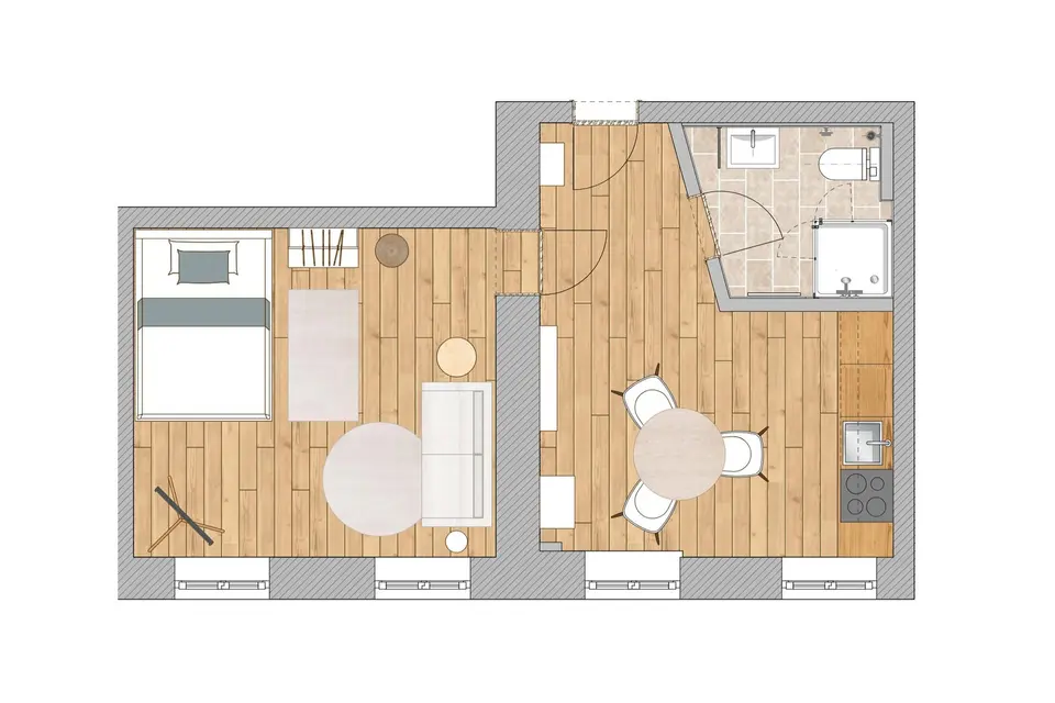 WG-Zimmer mit 34 m² in Rostock – Bild 9