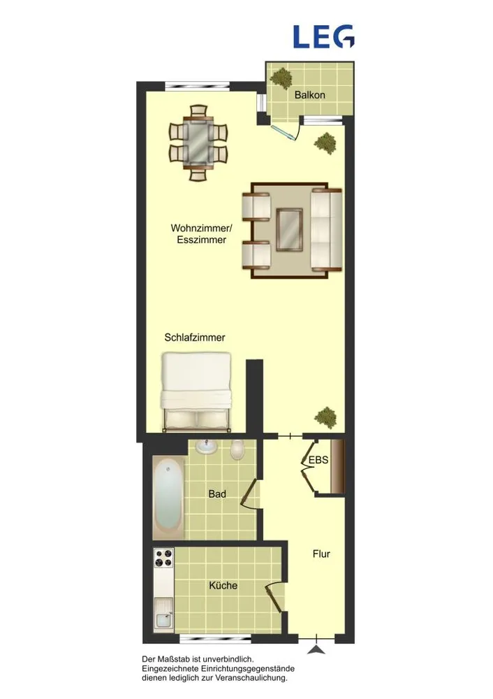 1 Zimmer Wohnung mit 45 m² in Bielefeld – Bild 2