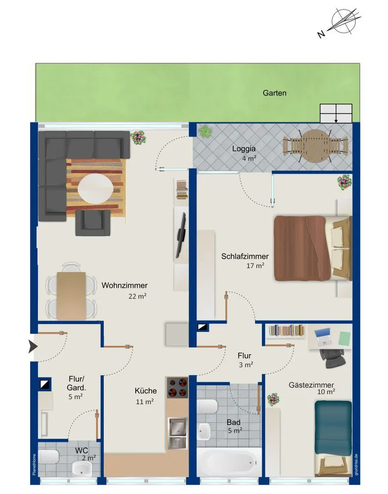3 Zimmer Wohnung mit 75 m² in Freiburg im Breisgau – Bild 2