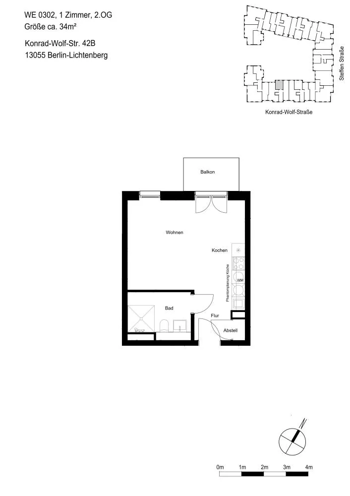1 Zimmer Wohnung mit 34 m² in Berlin – Bild 2
