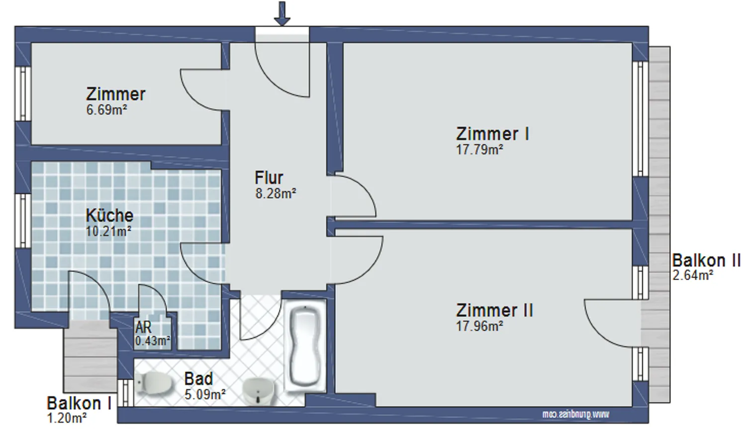 3 Zimmer Wohnung mit 68 m² in Hamburg – Bild 9