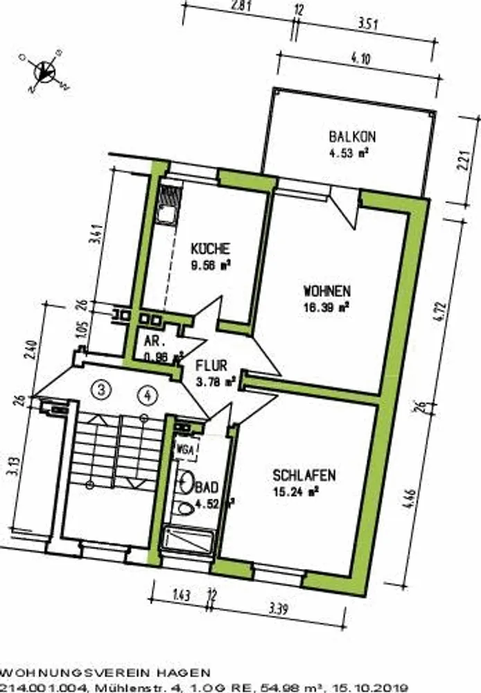 3 Zimmer Wohnung mit 55 m² in Hagen – Bild 4
