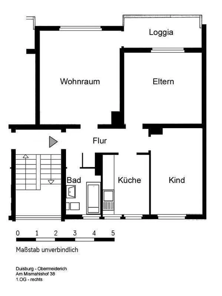 3 Zimmer Wohnung mit 67 m² in Duisburg – Bild 2