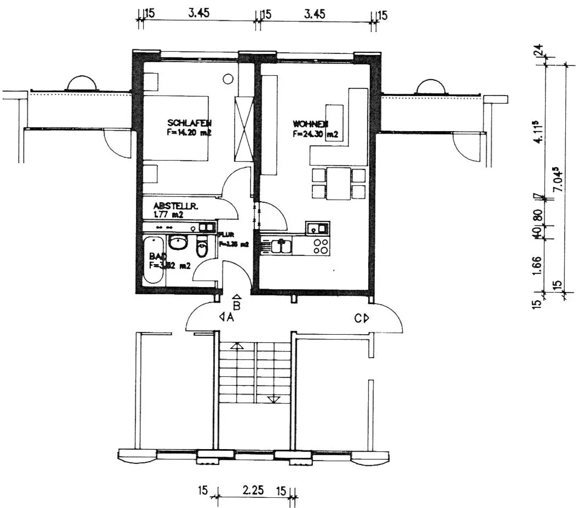 3 Zimmer Wohnung mit 47 m² in Schwerin – Bild 3