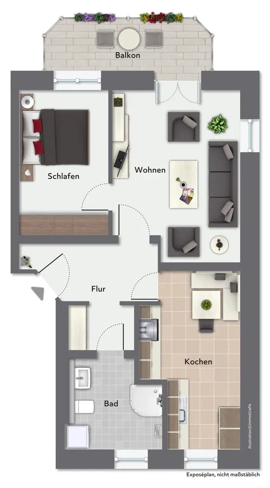 2 Zimmer Wohnung mit 56 m² in Chemnitz – Bild 2