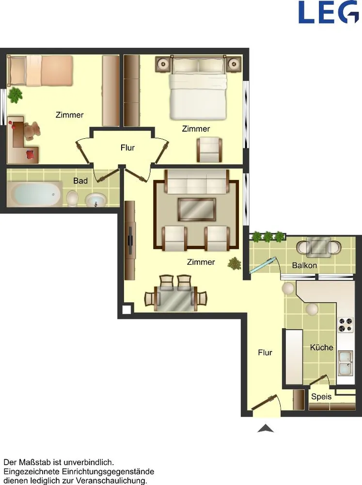 3 room apartment with 71 m² in Düsseldorf – Photo 2