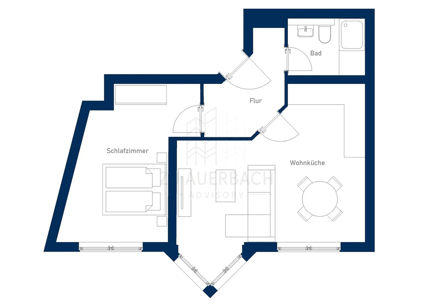 2 Zimmer Wohnung mit 51 m² in Halle (Saale) – Bild 2