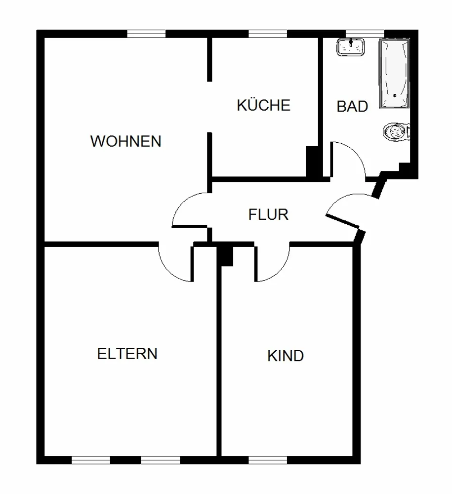 3 Zimmer Wohnung mit 59 m² in Gelsenkirchen – Bild 2