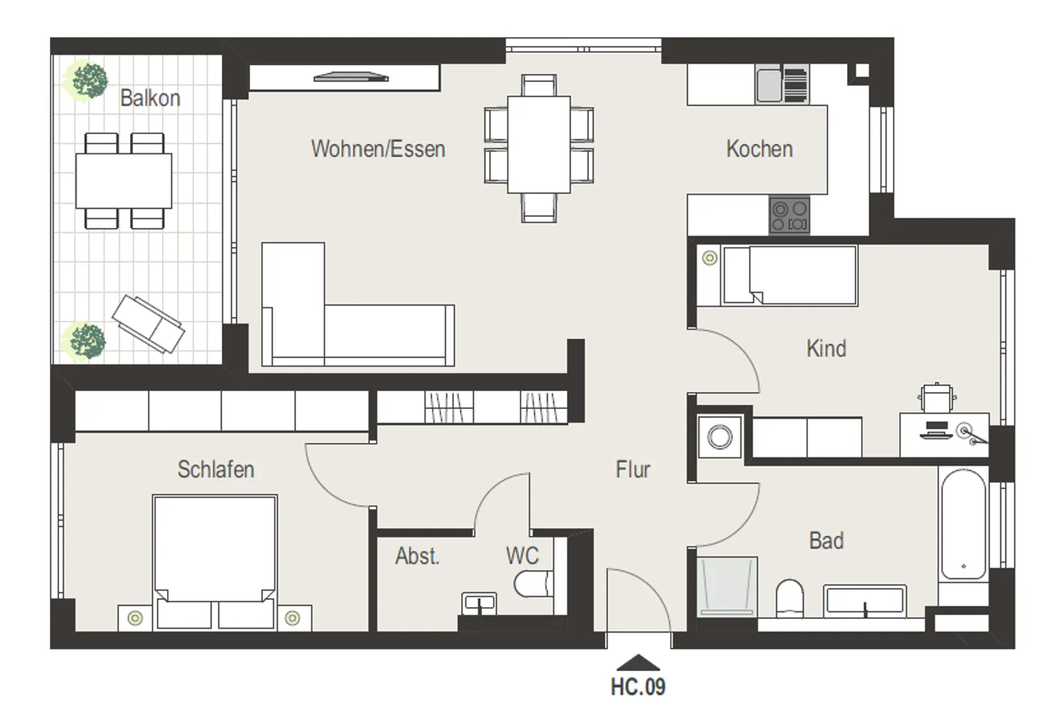 3 Zimmer Wohnung mit 91 m² in Ulm – Bild 7