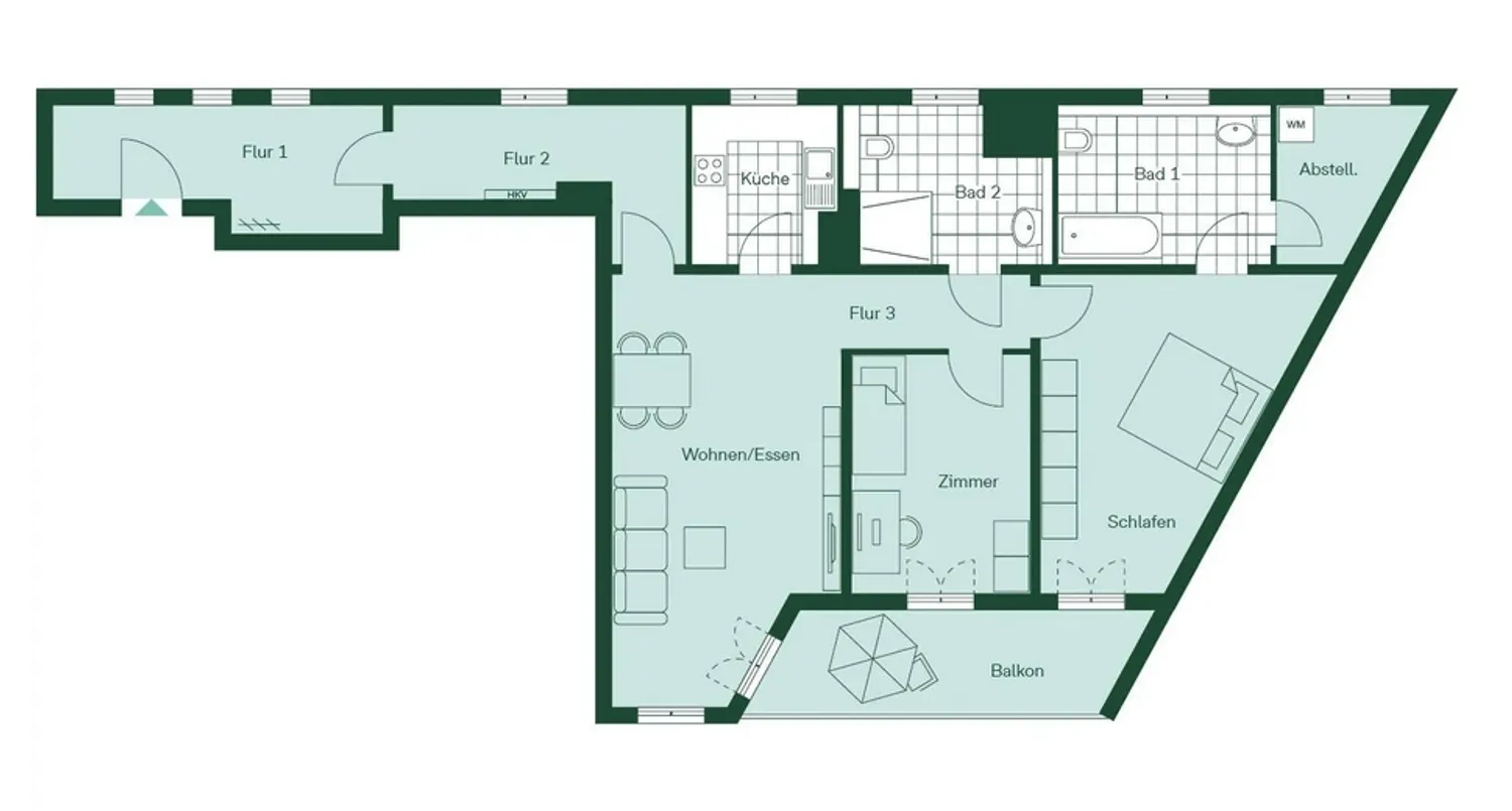 3 Zimmer Wohnung mit 112 m² in Köln – Bild 1