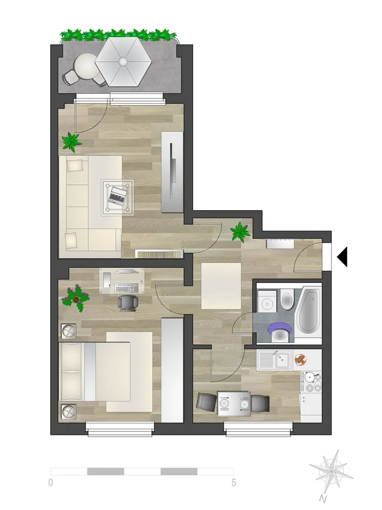 2 Zimmer Wohnung mit 54 m² in Chemnitz – Bild 4
