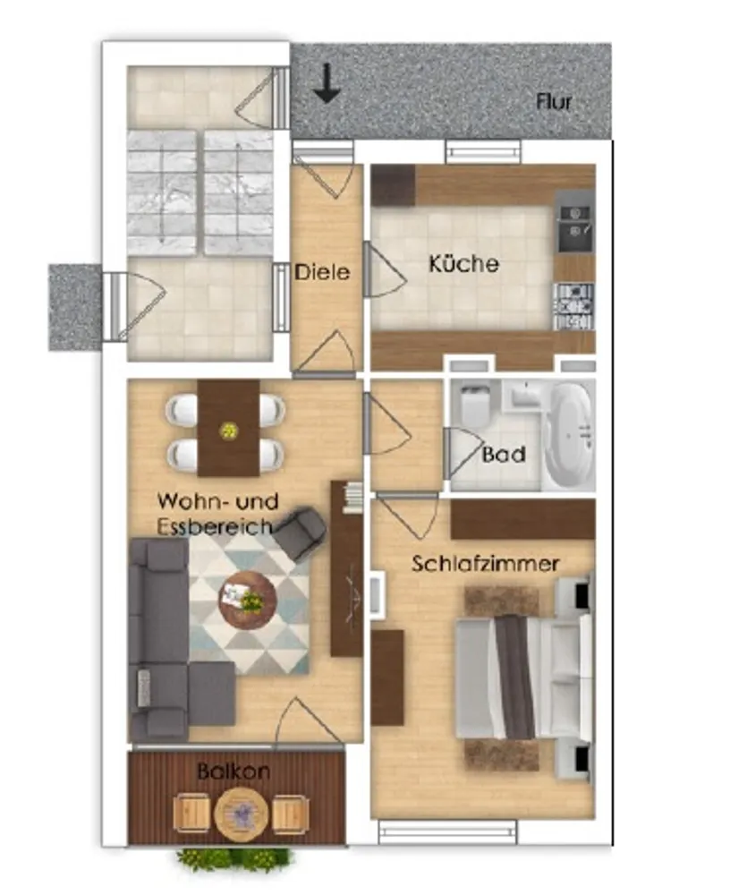 2 Zimmer Wohnung mit 52 m² in Duisburg – Bild 6