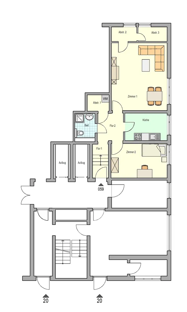 2 Zimmer Wohnung mit 59 m² in Stuttgart – Bild 2