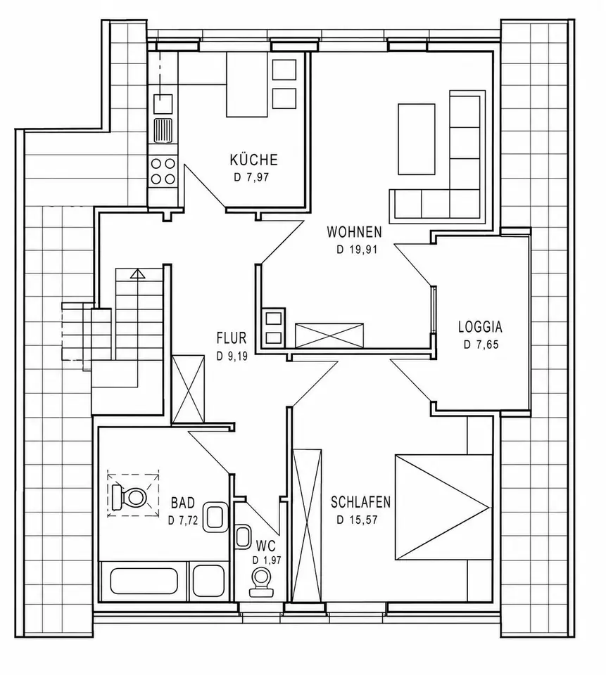 2 Zimmer Wohnung mit 60 m² in Bielefeld – Bild 5