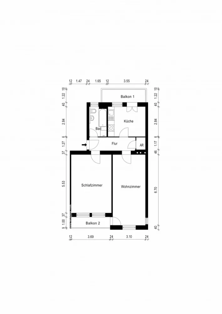 2 Zimmer Wohnung mit 68 m² in Magdeburg – Bild 4