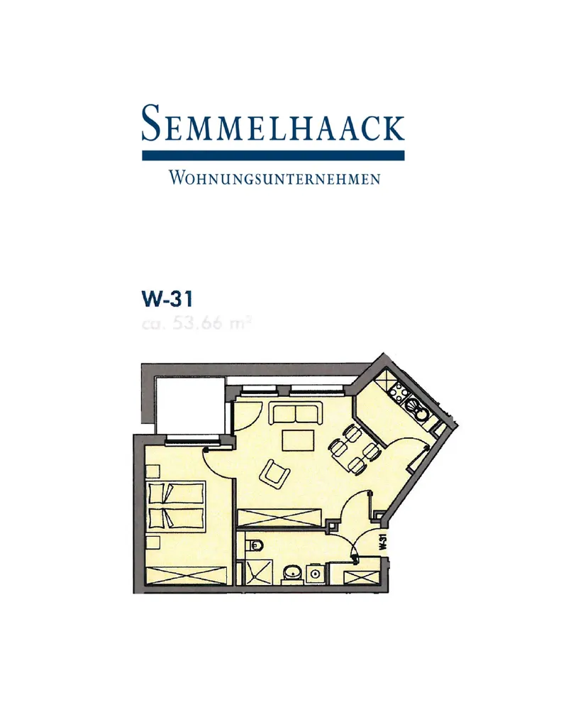 2 Zimmer Wohnung mit 54 m² in Leipzig – Bild 3
