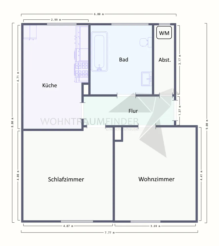 2 Zimmer Wohnung mit 58 m² in Chemnitz – Bild 3