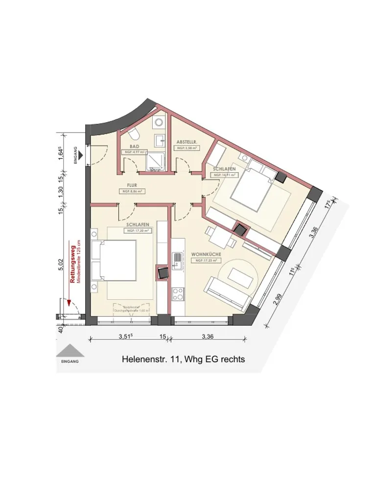 3 Zimmer Wohnung mit 67 m² in Hannover – Bild 8