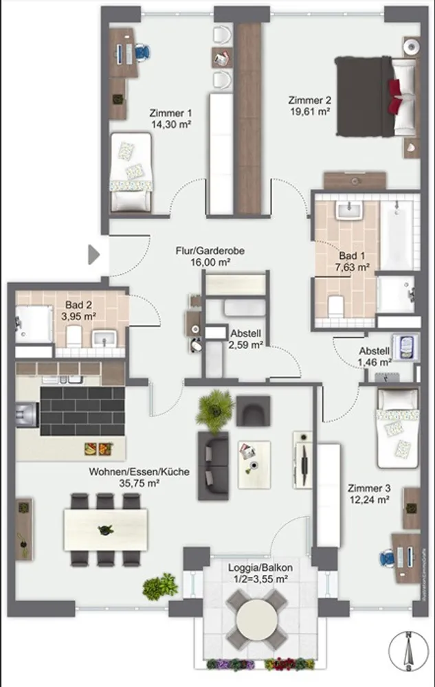 4 Zimmer Wohnung mit 117 m² in Hamburg – Bild 4
