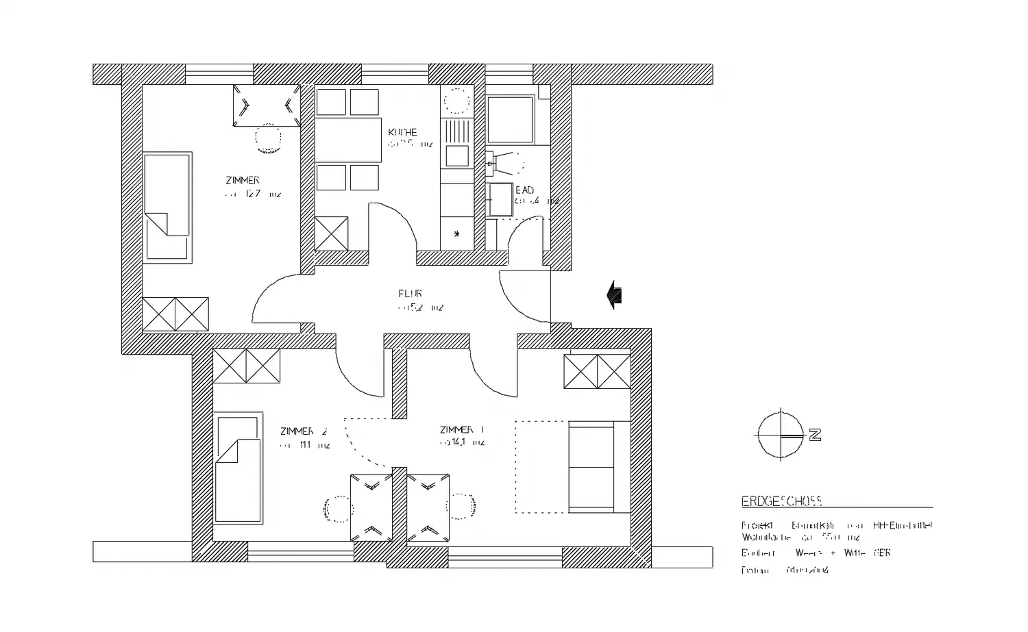 3 Zimmer Wohnung mit 55 m² in Hamburg – Bild 1