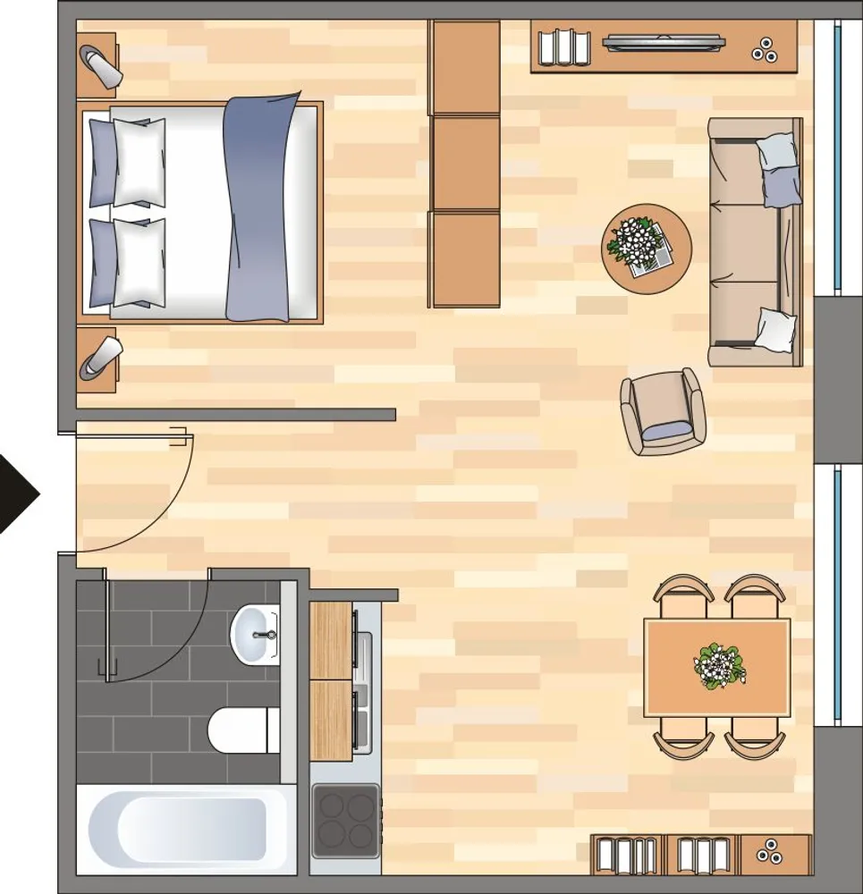 1 Zimmer Wohnung mit 41 m² in Düsseldorf – Bild 1