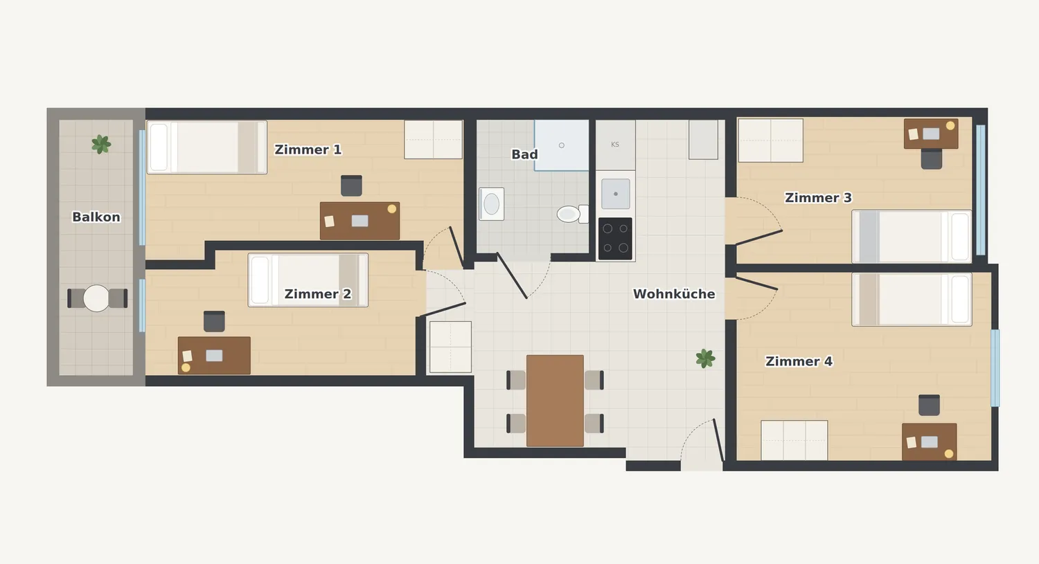 5 Zimmer Wohnung mit 15 m² in München – Bild 5
