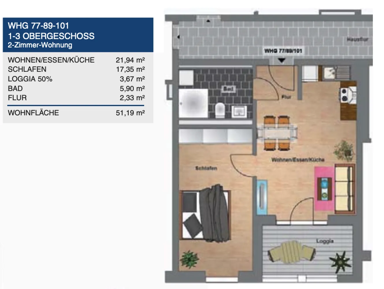 2 Zimmer Wohnung mit 51 m² in Dresden – Bild 11