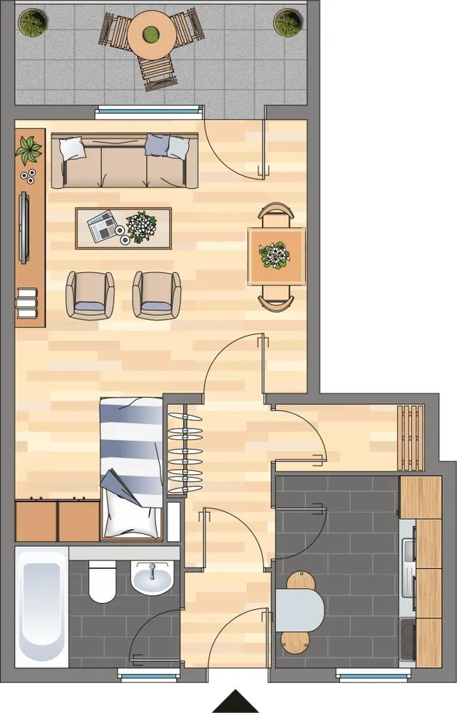 1 Zimmer Wohnung mit 41 m² in Bremen – Bild 2