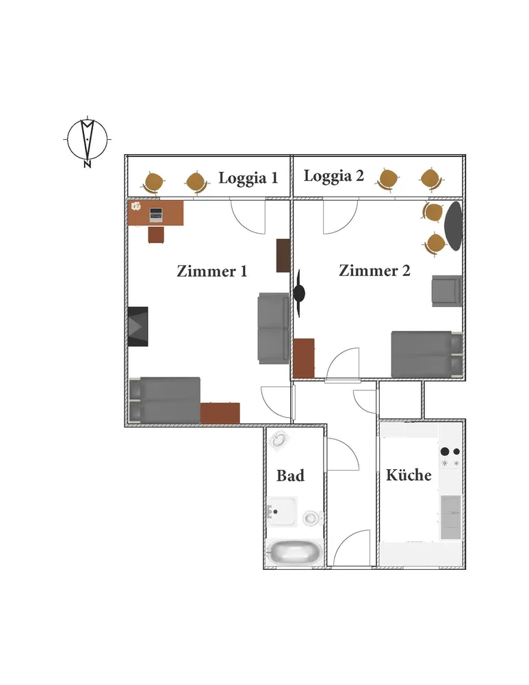 2 Zimmer Wohnung mit 72 m² in Frankfurt am Main – Bild 3