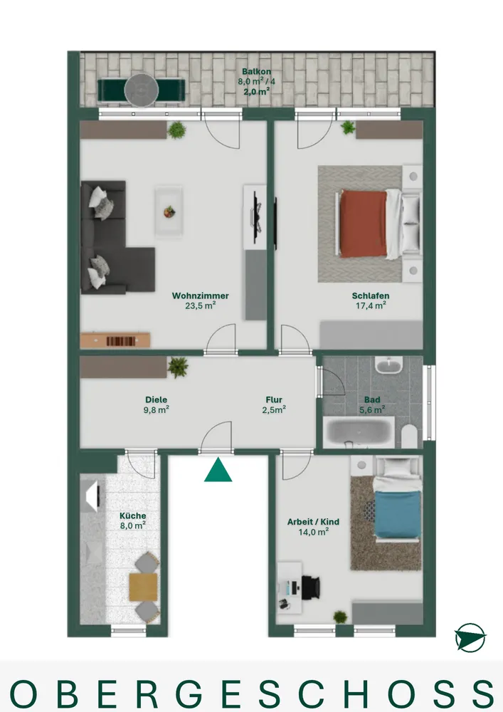 3 Zimmer Wohnung mit 85 m² in München – Bild 9