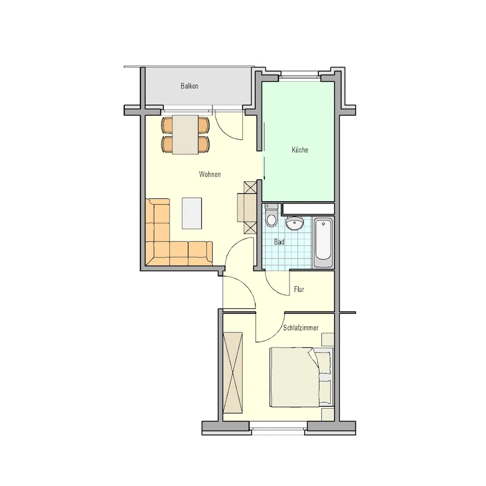 2 Zimmer Wohnung mit 47 m² in Rostock – Bild 5