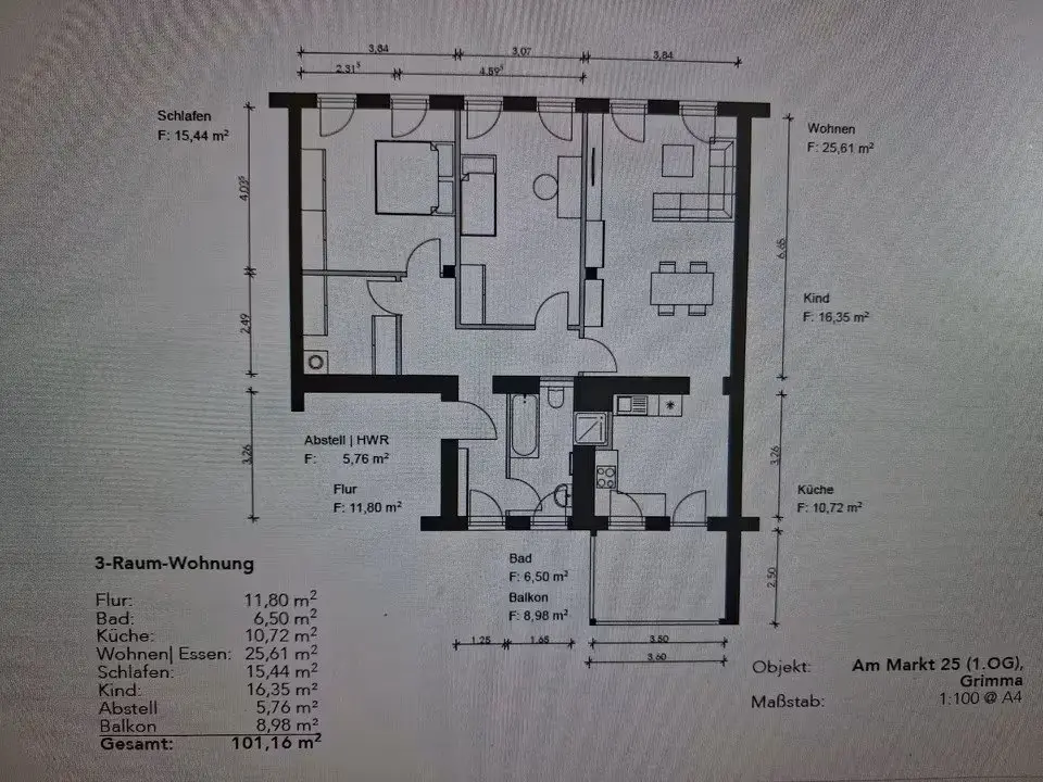 3 Zimmer Wohnung mit 101 m² in Grimma – Bild 5