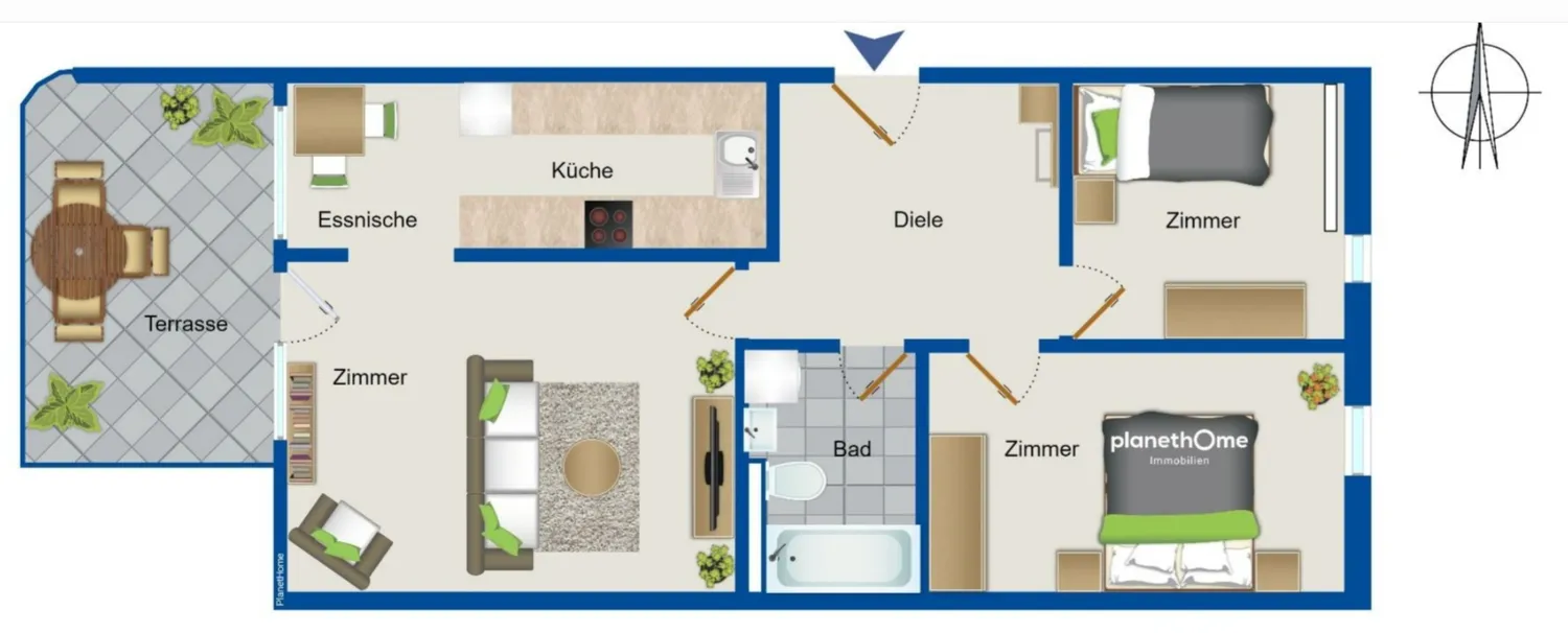 3 Zimmer Wohnung mit 74 m² in Berlin – Bild 2