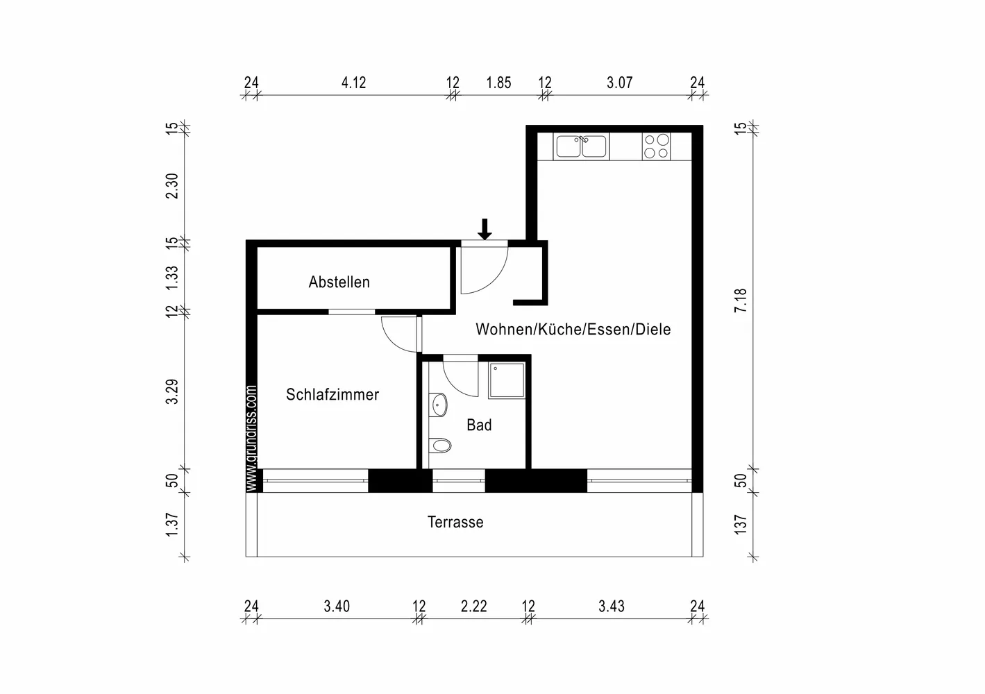 2 room apartment with 57 m² in Wolfsburg – Photo 4