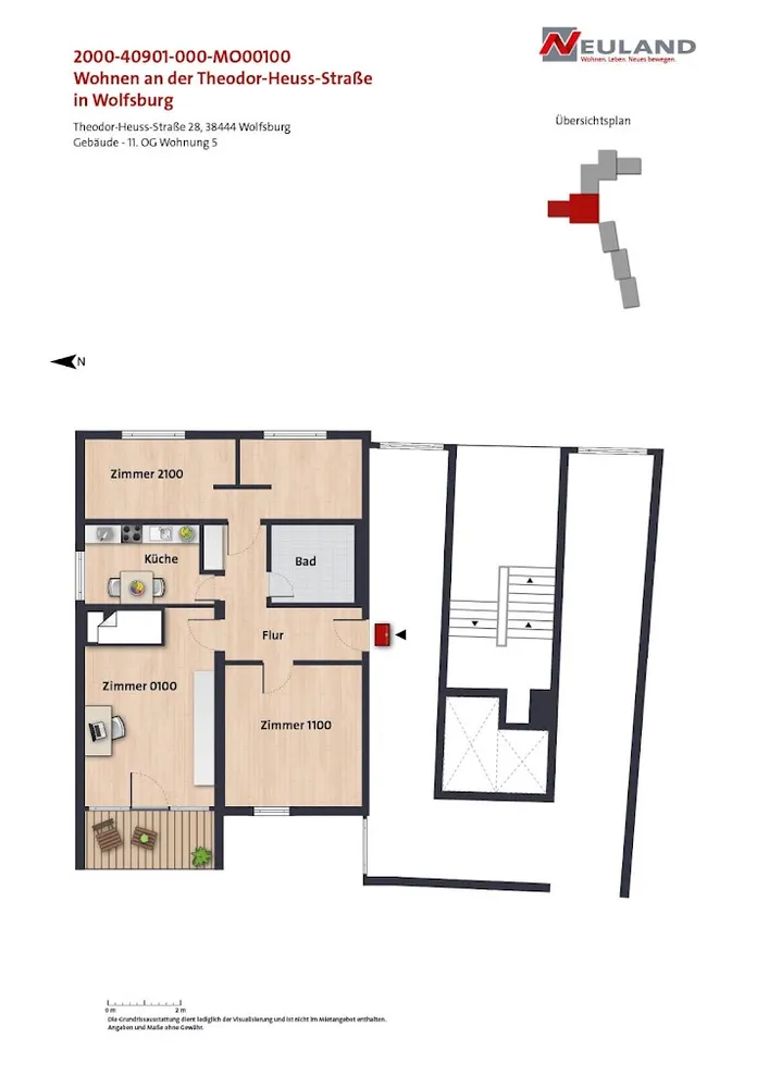 1 Zimmer Wohnung mit 26 m² in Wolfsburg – Bild 5