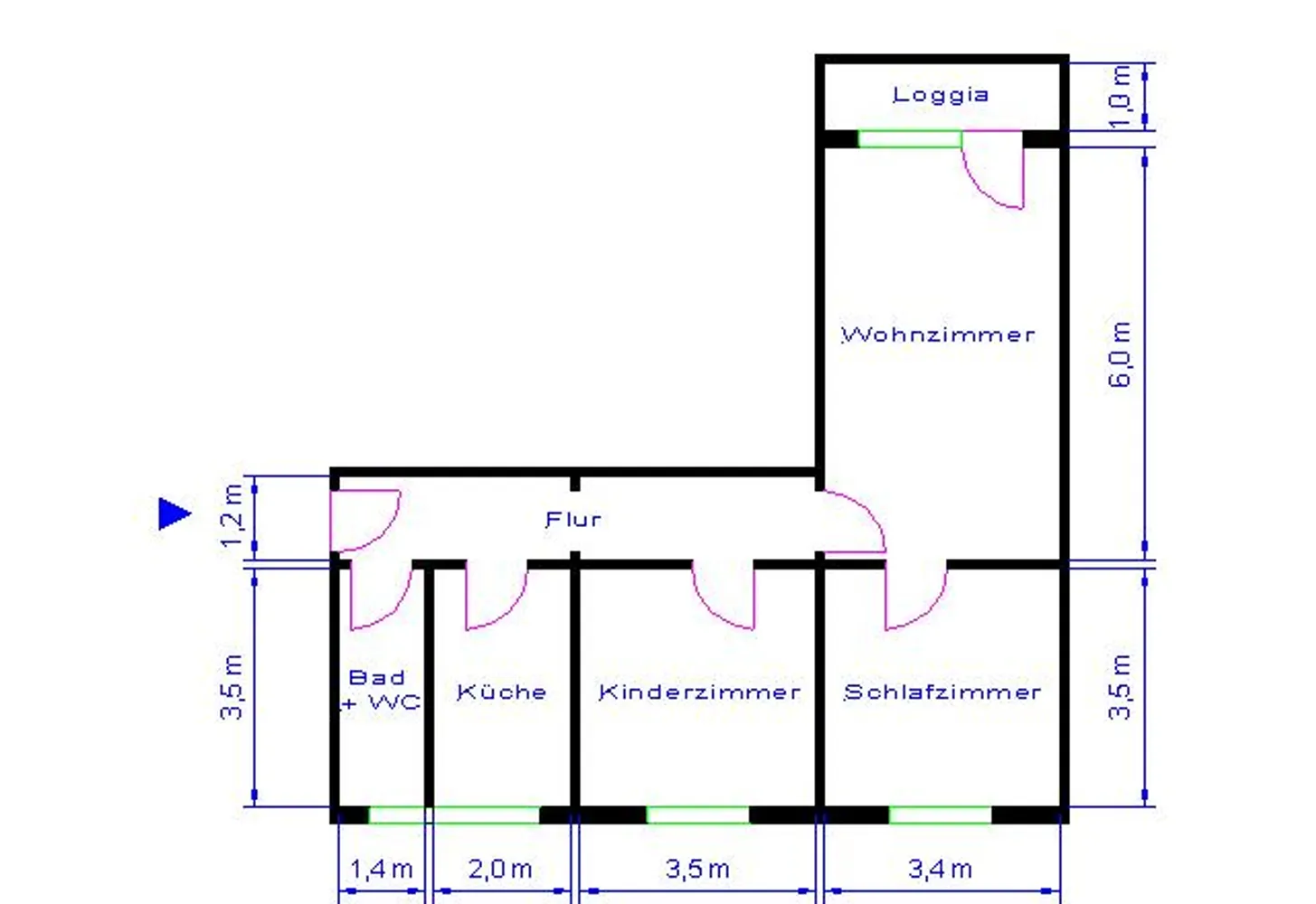 3 Zimmer Wohnung mit 65 m² in Magdeburg – Bild 2