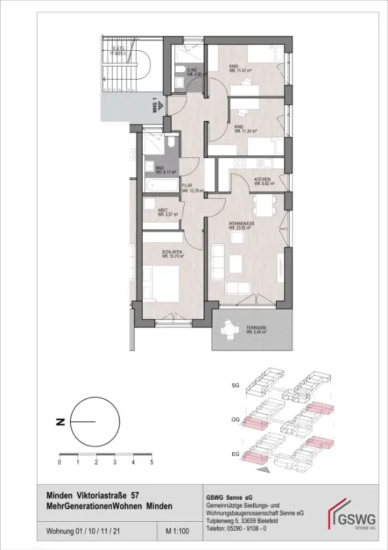 4 Zimmer Wohnung mit 98 m² in Minden – Bild 5