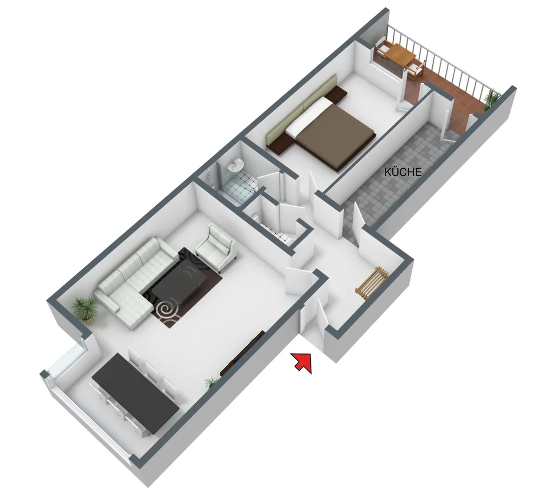 2 room apartment with 76 m² in Cologne – Photo 1