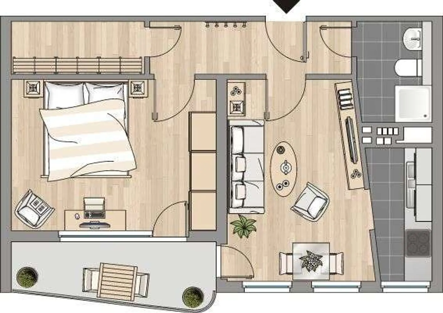 2 Zimmer Wohnung mit 47 m² in Köln – Bild 12