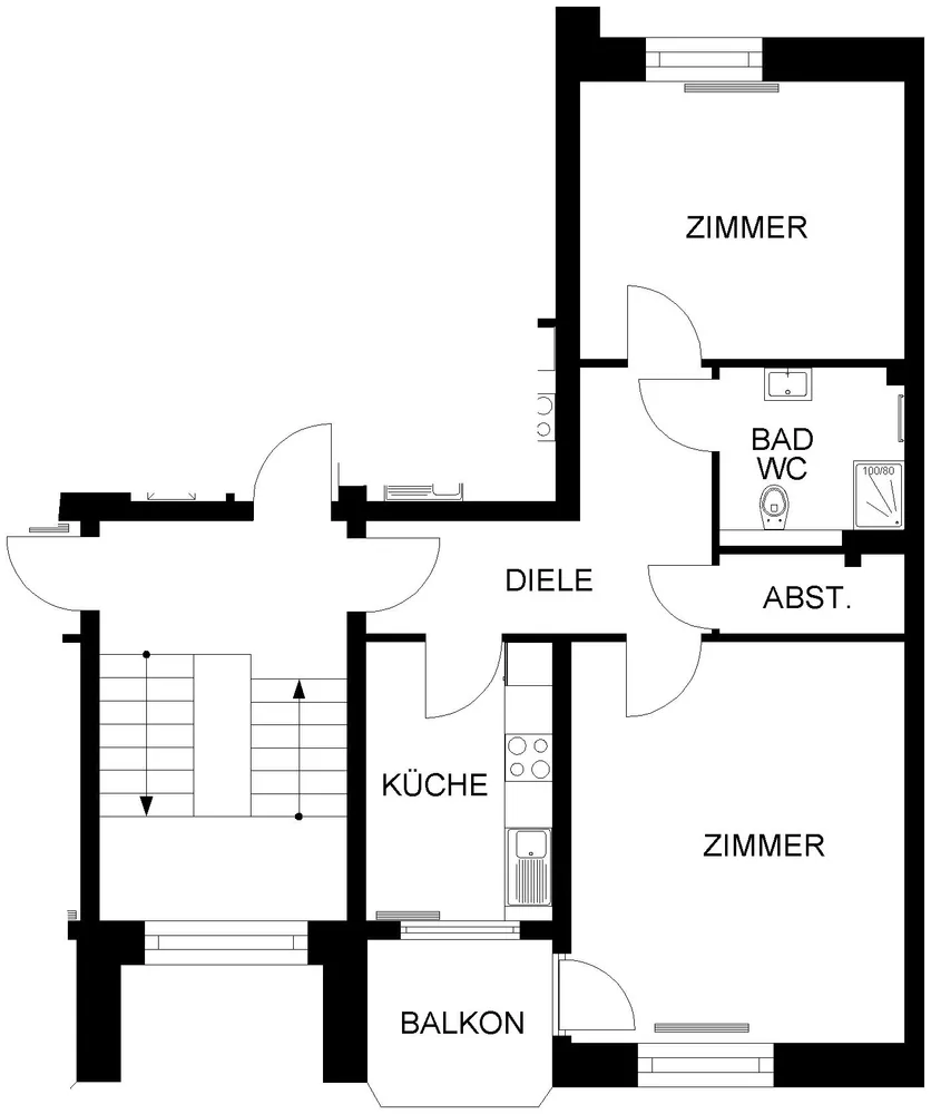 2 Zimmer Wohnung mit 59 m² in Hagen – Bild 2