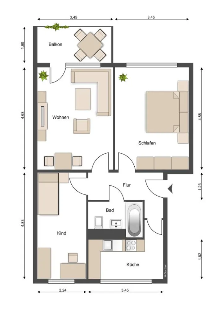 3 room apartment with 60 m² in Magdeburg – Photo 10