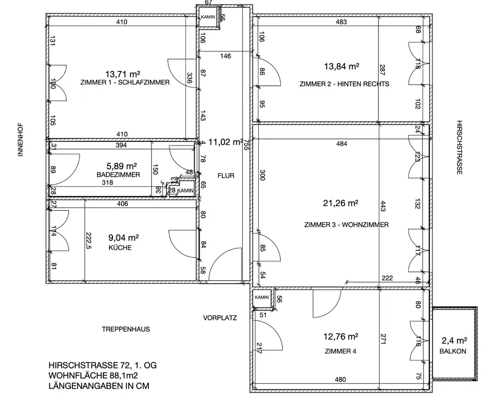 4 Zimmer Wohnung mit 88 m² in Karlsruhe – Bild 4