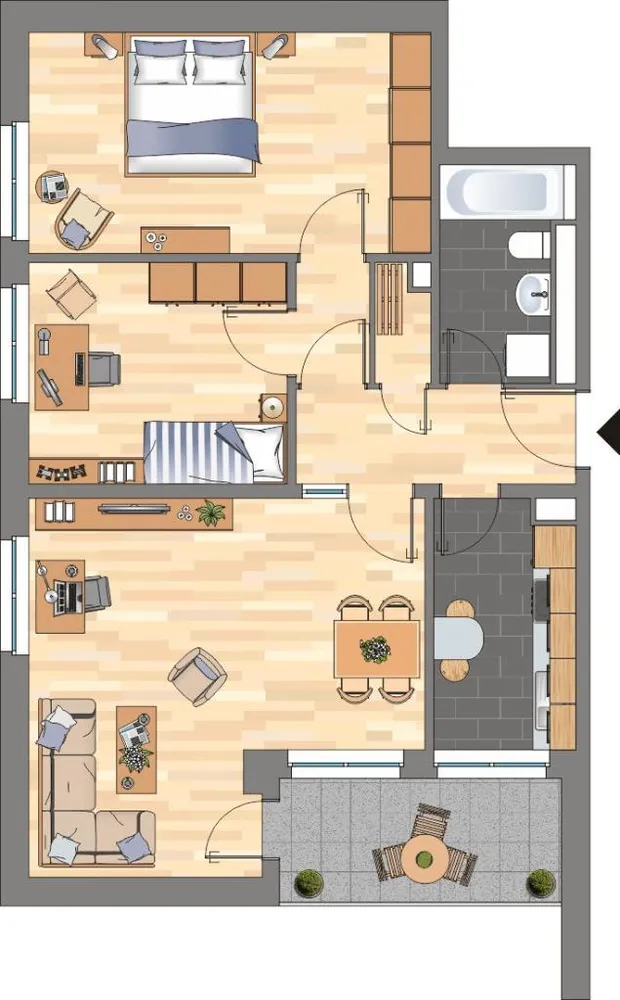 3 Zimmer Wohnung mit 73 m² in Kiel – Bild 3