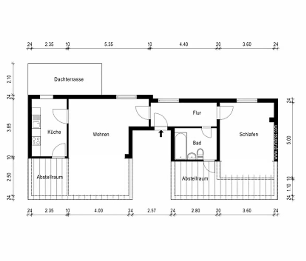2 Zimmer Wohnung mit 76 m² in Erfurt – Bild 2