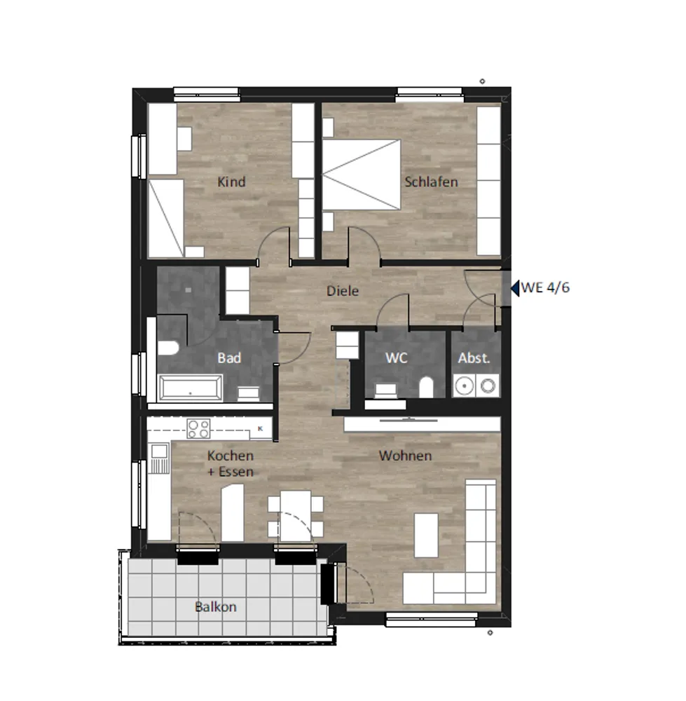 3 Zimmer Wohnung mit 105 m² in Bochum – Bild 3