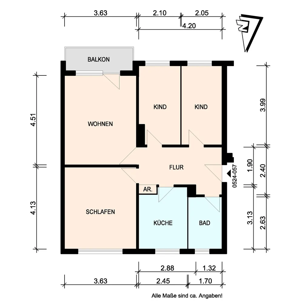 4 Zimmer Wohnung mit 68 m² in Elmshorn – Bild 2